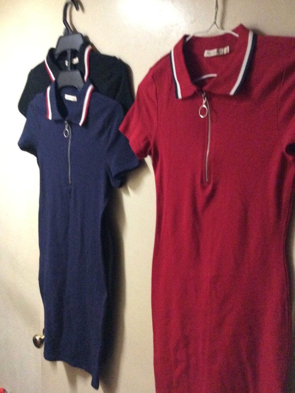 3 Heart and Hips Short Sleeve Knit Polo Dresses Size Small